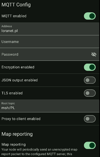 Konfiguracja MQTT Loranet.pl
